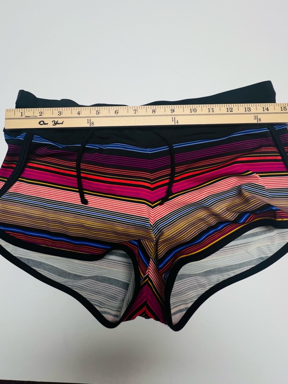 ATHLETA Striped Running Shorts Women Small Multicolor Lined Athletic Activewear - Picture 7 of 10